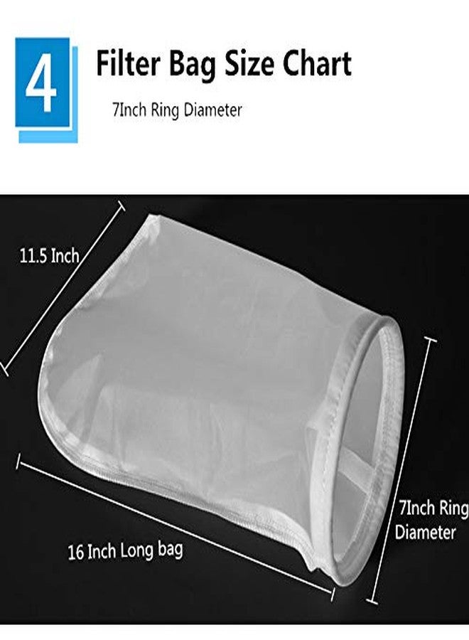 Honritone Nylon Mesh Filter Socks 7 Inch Ring 150 Micron 16 Inch Long NMO Aquarium Filter Bags -1Pack (150 Micron 7" x 16") - Image 4
